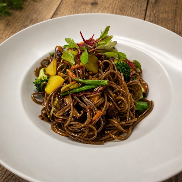 Tossed Soba Noodles.